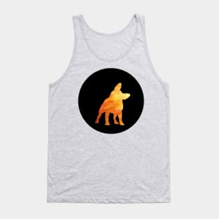 French Bulldog - Fiery Orange Silhouette Tank Top